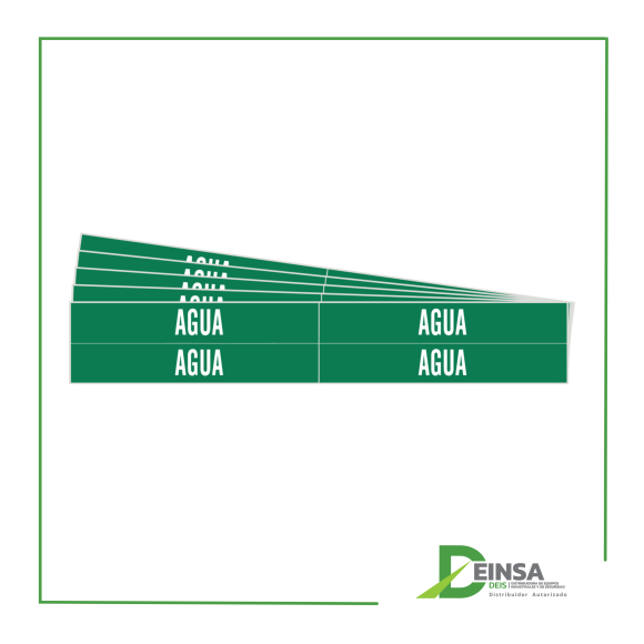 MARCADOR AUTOADHESIVO DE TUBERÍAS: AGUA 83576-PK