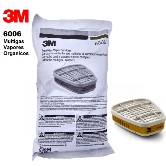 CARTUCHO MULTI GAS ÁCIDO Y VAPORES ORGÁNICO 6006 3M™ - Imagen 2