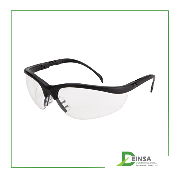 LENTES DE SEGURIDAD, MARCO NEGRO MATE, CLAROS, ANTI-NIEBLA, UV 99%, KD110AF