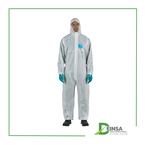 TRAJES MICROGARD MG1500 PLUS BLANCO, CON CAPUCHA ANSELL